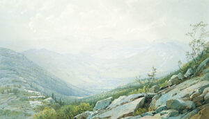 The Mount Washington Range, from Mount Kearsarge by William Trost Richards, hand-painted oil painting reproduction