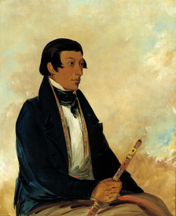 Kee mon saw, Little Chief, a Chief by George Catlin, hand-painted oil reproduction