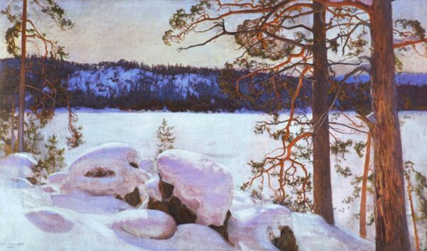 Kevattalven Aurinko by Eero Järnefelt, hand-painted oil painting reproduction