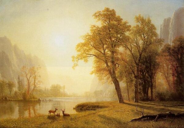 King’s River Canyon, California by Albert Bierstadt, hand-painted oil painting reproduction