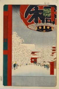 Kinryusan Temple at Asakusa by Ando Hiroshige, hand-painted oil painting reproduction