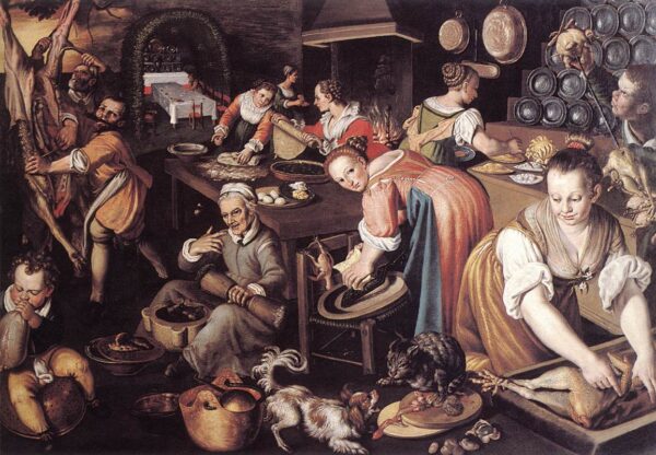 Kitchen by Vincenzo Campi, hand-painted oil painting reproduction