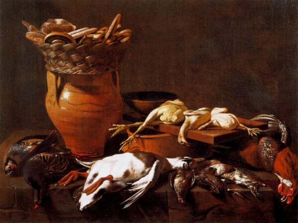 Kitchen Still-Life by Evaristo Baschenis, hand-painted oil painting reproduction