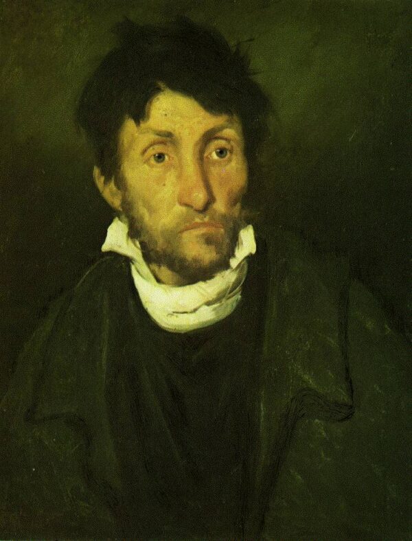 Portrait of a Kleptomaniac by Théodore Géricault, hand-painted oil painting reproduction