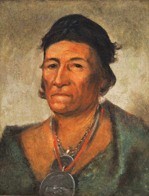 Ko man i kin, Big Wave, an Old and Distinguished Chief by George Catlin, hand-painted oil painting reproduction