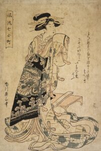 Komachi from the Sckidera Temple by Kikugawa Eizan, hand-painted oil painting reproduction