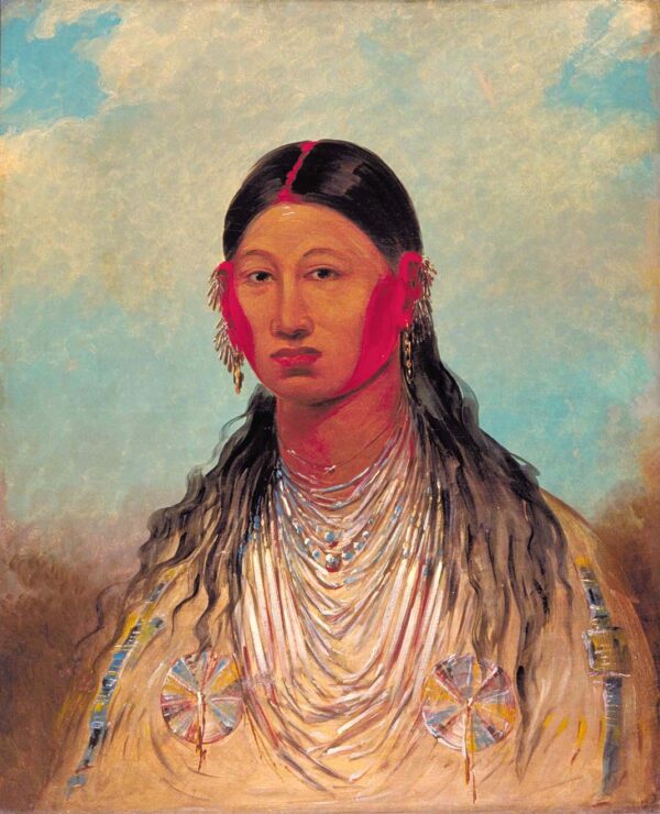 Koon za ya me, Female War Eagle by George Catlin, hand-painted oil painting reproduction
