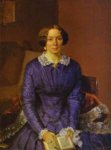 Portrait of M. I. Krylova by Pavel Fedotov, hand-painted oil painting reproduction