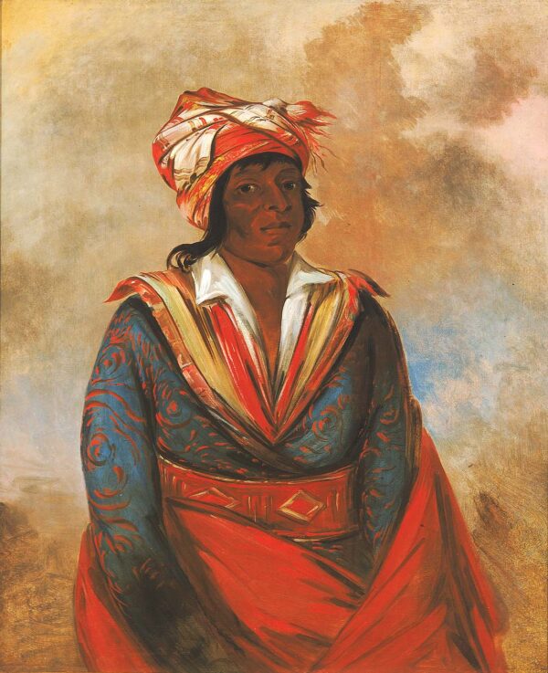 Kut tee o tub bee, How Did He Kill, a Noted Brave by George Catlin, hand-painted oil painting reproduction