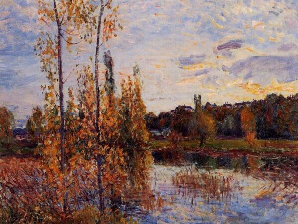 L’Etang de Chevreuil by Alfred Sisley, hand-painted oil painting reproduction