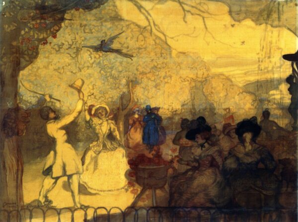 L’Oiseau bleu by Charles Conder, hand-painted oil painting reproduction