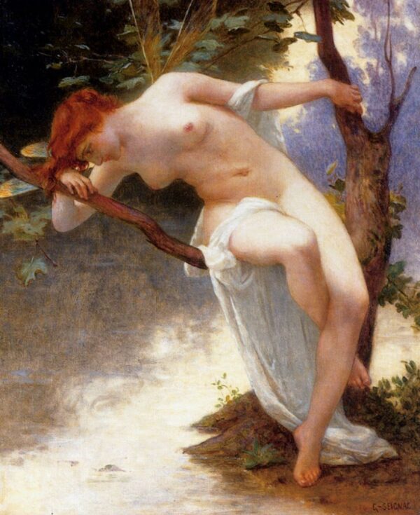 La Libellule by Guillaume Seignac, hand-painted oil painting reproduction