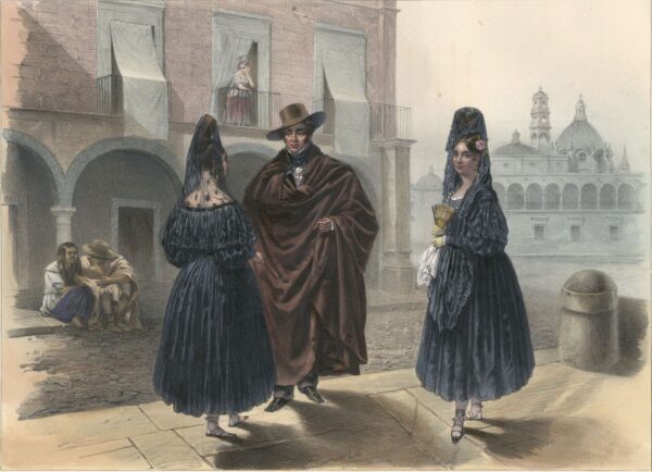 La Mantilla by Carl Nebel, hand-painted oil painting reproduction