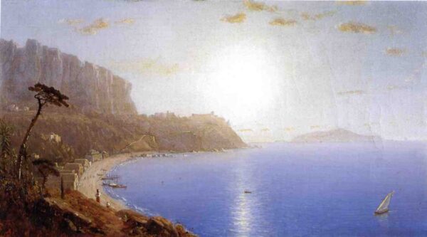 La Marina Grande, Capri by Sanford Robinson Gifford, hand-painted oil painting reproduction