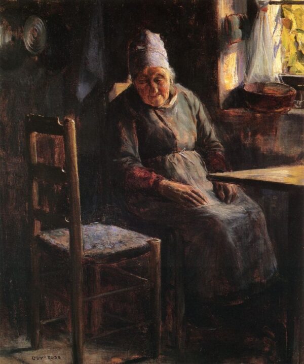 La Mere Pichaud by Guy Rose, hand-painted oil reproduction