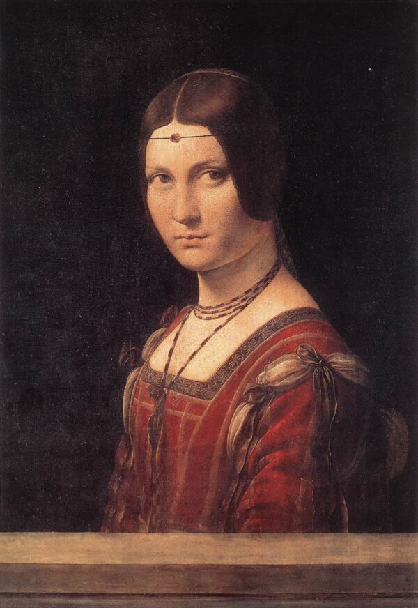 La belle Ferroniere by Leonardo da Vinci, hand-painted oil painting reproduction