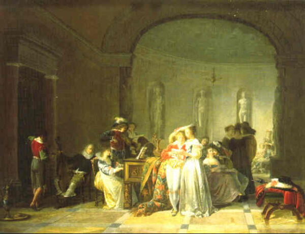 La partie de musique by Jean-Baptiste Mallet, hand-painted oil painting reproduction