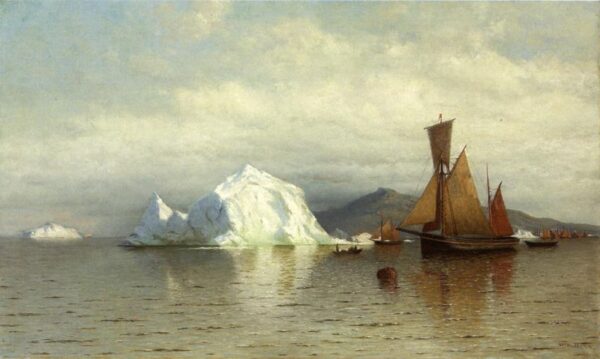 Labrador Fishing Boats near Cape Charles by William Bradford, hand-painted oil painting reproduction