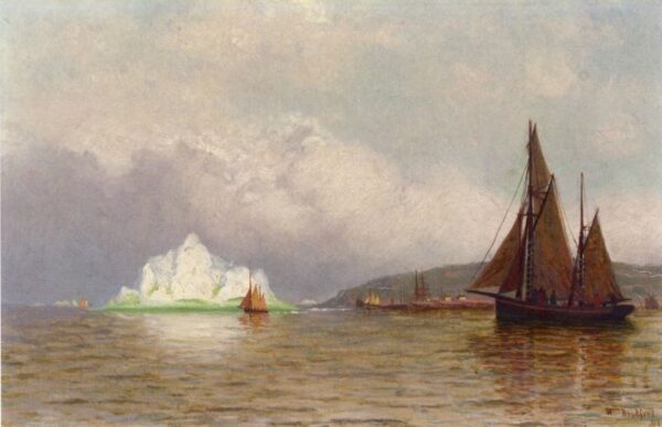 Labrador Fishing Settlement by William Bradford, hand-painted oil painting reproduction