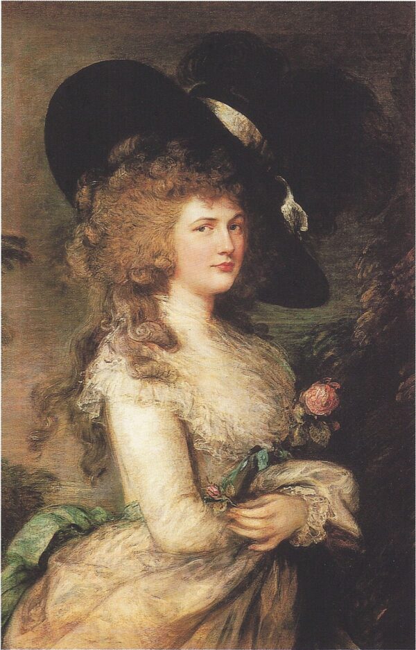 Lady Georgiana Cavendish, Duchess of Devonshire by Gainsborough, hand-painted oil painting reproduction