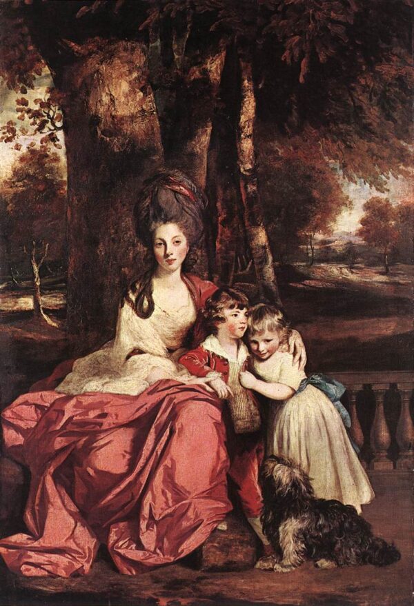 Lady Elizabeth Delme and Her Children by Joshua Reynolds, hand-painted oil painting reproduction