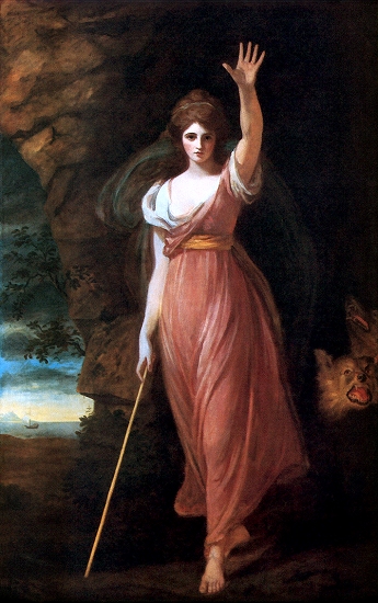 Lady Hamilton as Circe II by George Romney, hand-painted oil reproduction