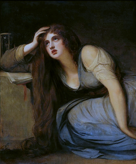 Lady Hamilton as The Magdalene by George Romney, hand-painted oil reproduction