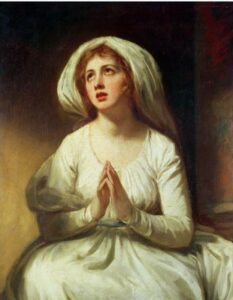 Lady Hamilton at Prayer by George Romney, hand-painted oil painting reproduction