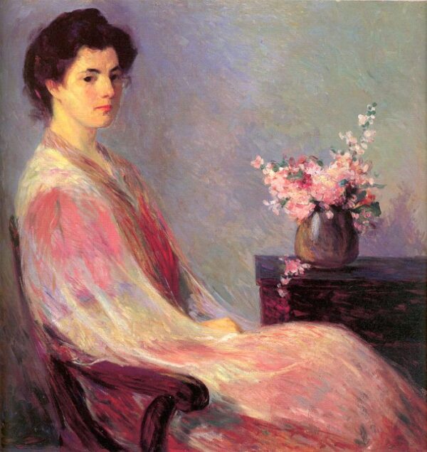 Lady In Pink by Bernhard Gutmann, hand-painted oil painting reproduction