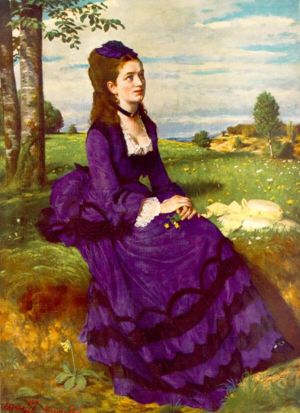Lady in Violet by Pál Szinyei Merse, hand-painted oil painting reproduction