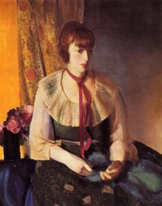 Lady in a Green Dress by George Bellows, hand-painted oil painting reproduction