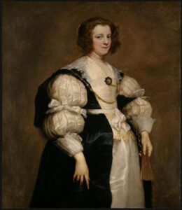Lady with a Fan by Sir Anthony van Dyck, hand-painted oil painting reproduction