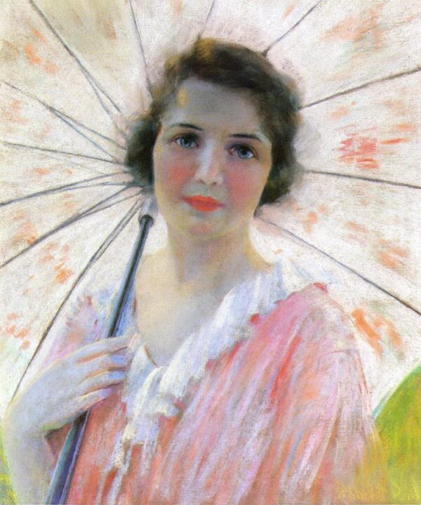 Lady with a Parasol by Robert Reid, hand-painted oil painting reproduction