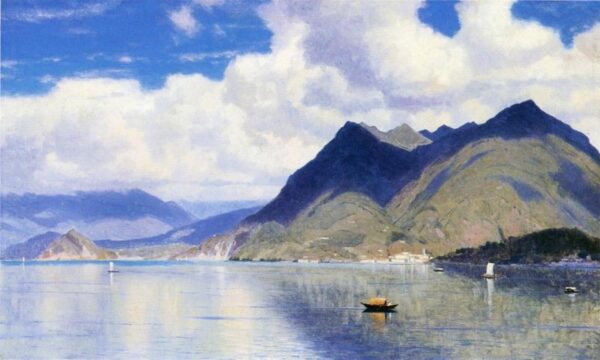 Lago Maggiore by William Stanley Haseltine, hand-painted oil reproduction