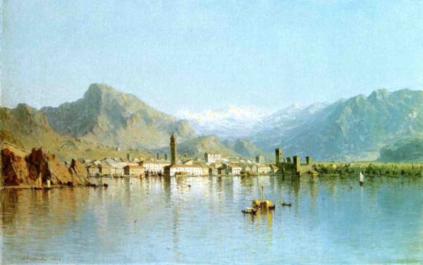 Lago di Garda, Italy by Sanford Robinson Gifford, hand-painted oil painting reproduction