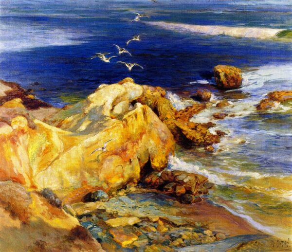 Laguna Beach by Mathias J Alten, hand-painted oil painting reproduction