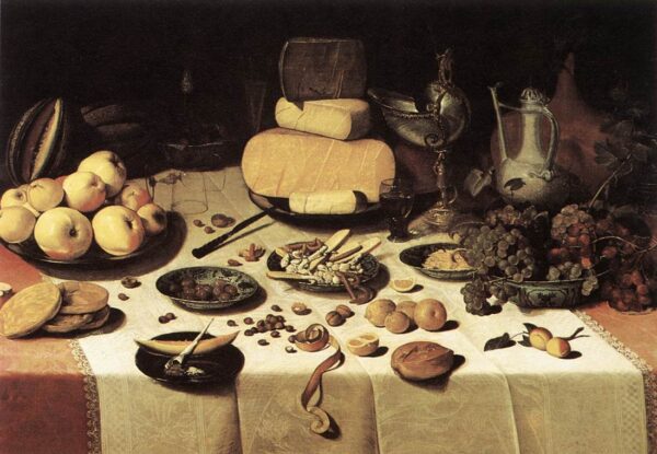 Laid Table by Floris Claesz van Dijck, hand-painted oil painting reproduction