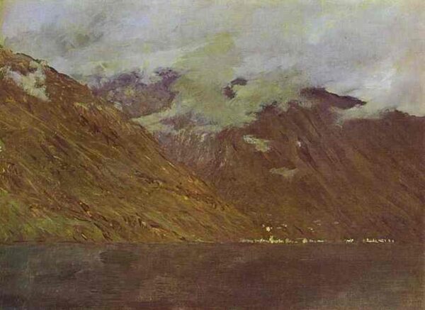 Lake Como by Isaac Levitan, hand-painted oil painting reproduction