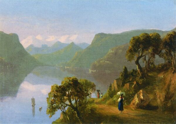 Lake Como by Sanford Robinson Gifford, hand-painted oil painting reproduction