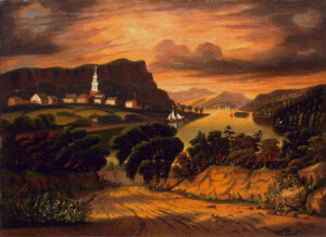 Lake George and the Village of Caldwell by Thomas Chambers, hand-painted oil painting reproduction