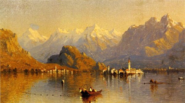 Lake Maggiore by Sanford Robinson Gifford, hand-painted oil painting reproduction