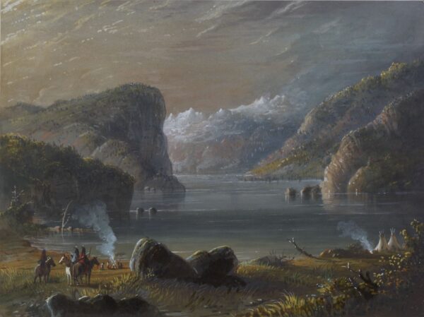 Lake Scene by Alfred Jacob Miller, hand-painted oil painting reproduction