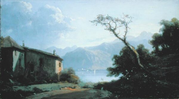 Lake Scene in France by Joséphine Bowes, hand-painted oil painting reproduction