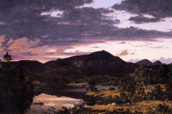 Lake Scene in Mount Desert by Frederic Edwin Church, hand-painted oil painting reproduction