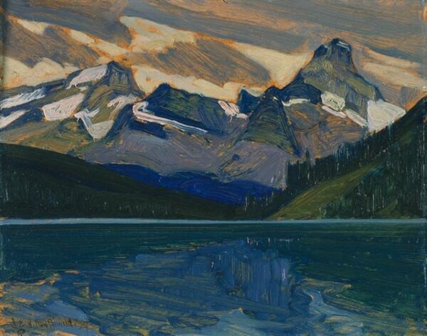 Lake and Mountains by J.E.H MacDonald, hand-painted oil painting reproduction