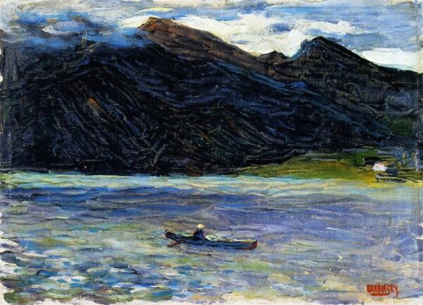 Lake with Boat by Wassily Kandinsky, hand-painted oil painting reproduction