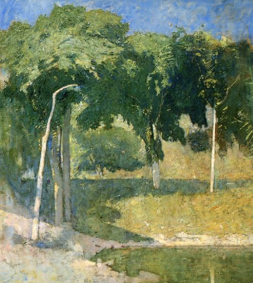 Lakeside Landscape by Emil Carlsen, hand-painted oil reproduction