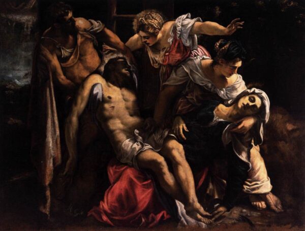 Lamentation over the Dead Christ by Tintoretto, hand-painted oil painting reproduction