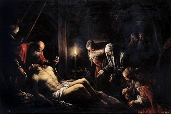 Lamentation over the Dead Christ by Francesco Bassano, hand-painted oil painting reproduction