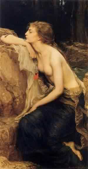 Lamia by Herbert Draper, hand-painted oil reproduction